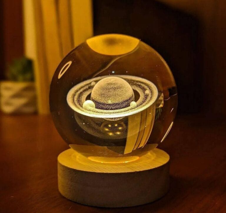 3D Galaxy Crystal Ball Night Ligh